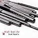 DUcare Makeup Brush Set 15pcs Premium Synthetic Foundation Powder Concealers Contour Eye Shadows Blending Face Brow Lip Blush Make Up Brushes Kit with Gift Box(Grey)