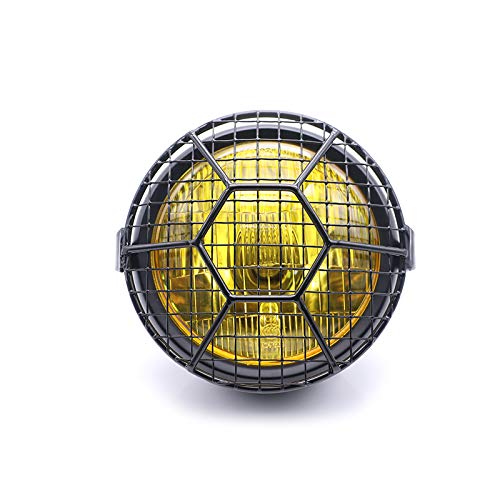 Side Mount Metal Grill Football Net Mask Cover Headlight Cafe Cruiser Chopper