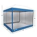 Leader Accessories Mesh Screen Zippered Wall Panels for 10' x 10' Canopy (Tent Walls Only, Frame and Top Not Included) (Blue mesh Wall)
