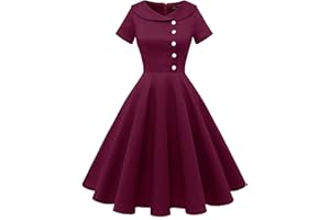 Wedtrend Women's 1950s Vintage Audrey Hepburn Style Cocktail Swing Dresses