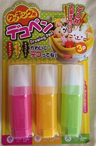 Cooking Drawing Pen(for Bento Boxes,for Making Sweets) 3pcs Different Pen Tip Size