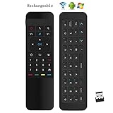 ProChosen Rechargeable P3 Multifunction Air Mouse with Wireless Qwerty Keyboard, 3-Gyro + 3-Gsenso, Infrared Learning Remote Control for Android TV Box, Smart TV, PC, Windows ,HTPC, Mac OS, Linux