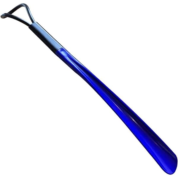Extra Long Shoe Horn 43cm With Comfort Grip | Flexible Plastic Shoe Helper For Men, Women & Elderly - Vibrant Blue