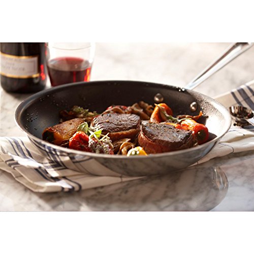 AllClad 4108 NS Stainless Steel TriPly Bonded Dishwasher Safe PFOAfree NonStick Fry Pan