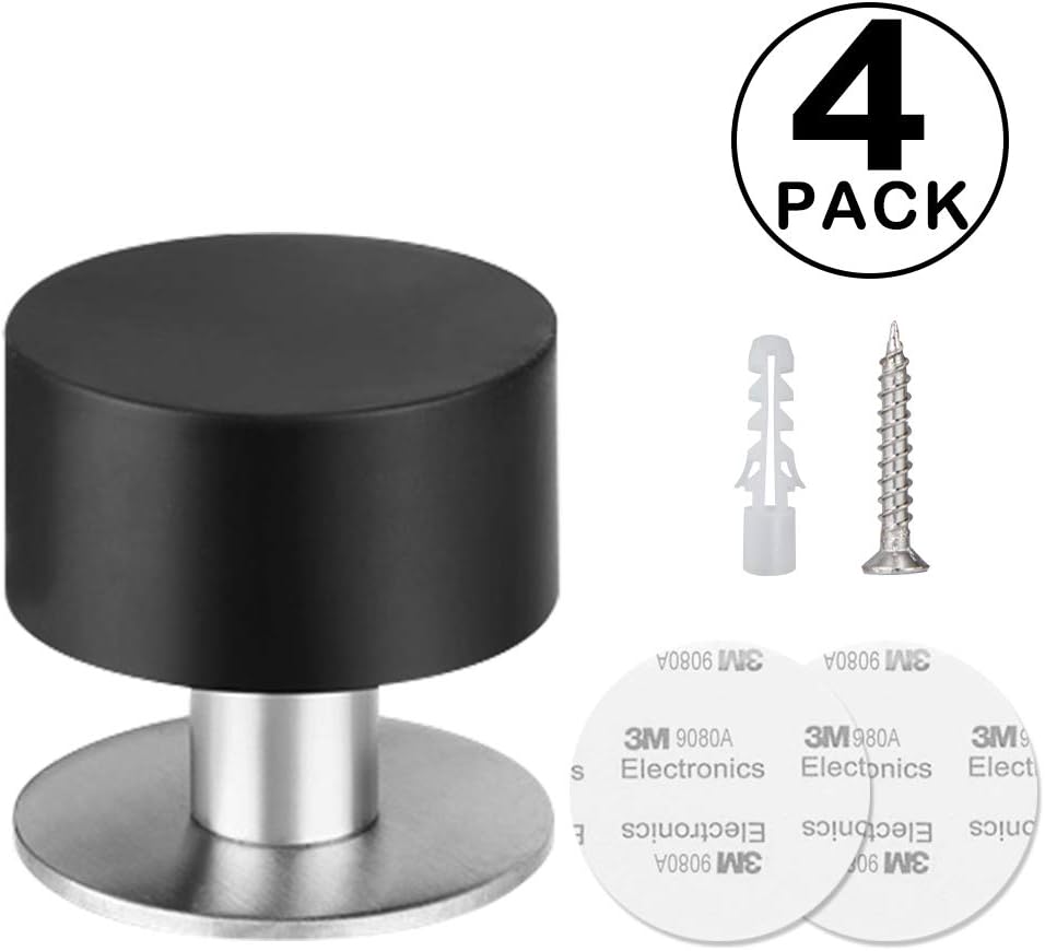 4 X Door Stops 41mm, 304 Stainless Steel Door Stopper with