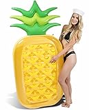 CAPTAIN FLOATY Giant Pineapple Pool Float | Swim Raft | Inflatable Floatie Lounger for Kids and Adults (Over 6 Feet Tall!)