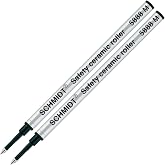 2 Pack - Schmidt 5888 Black Medium Rollerball Metal Refill