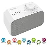 White Noise Sound Machine, ETEREAUTY Baby Sleeping Sound Machine with 9 Soothing All-Natural Sounds, Auto-Off Timer and USB Output Charger for Home, Office or Travel, White