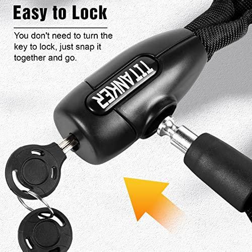 Titanker Bike Chain Lock, Security AntiTheft Bike Lock Chain Bicycle