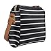 Kenneth Cole Reaction KN1549 Duplicator Stripe Crossbody Messenger Bag (BLACK/WHITE)