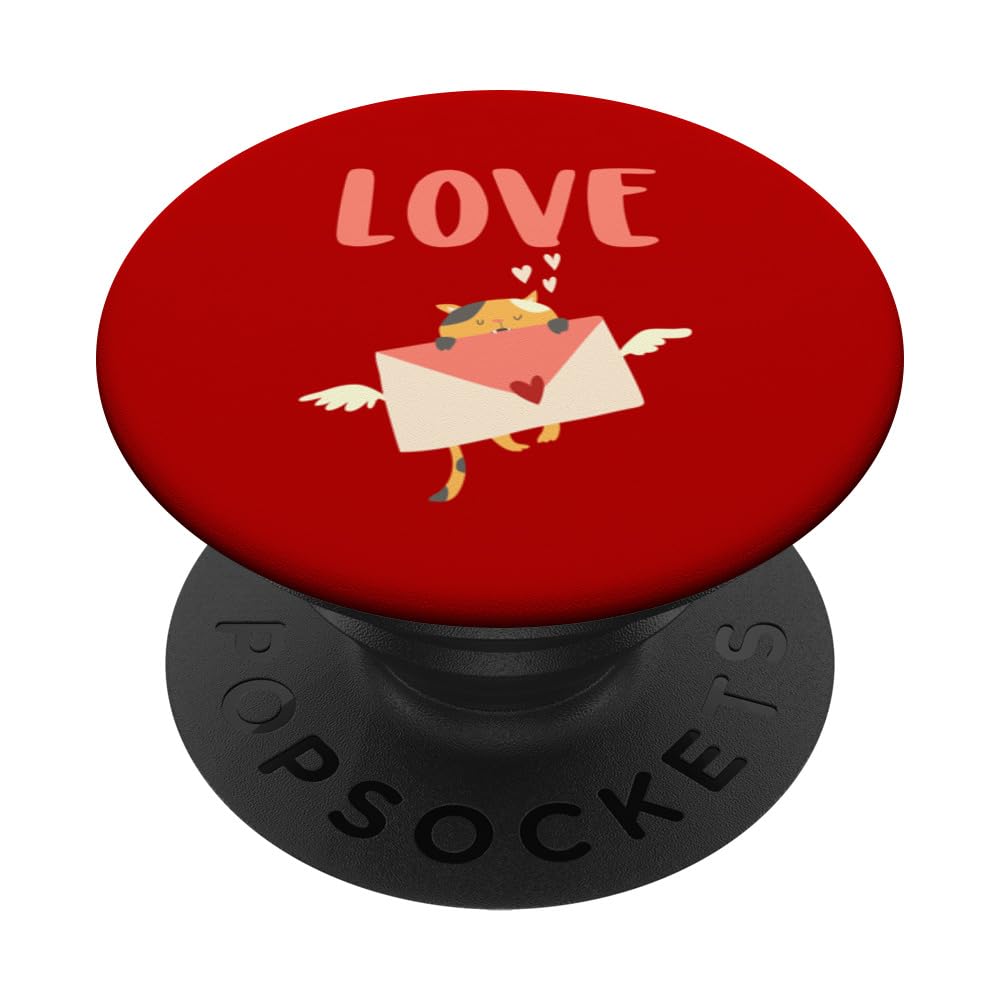 Love Letter Heart Valentine's Day Valentines Pop Sockets Red PopSockets Swappable PopGrip