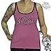 Harley-Davidson Womens H-D Inset Raw Edge Foil Print Pink Sleeveless Tank