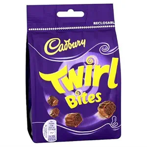 Cadbury Twirl Bites Chocolate Bag 109G Case Of 10