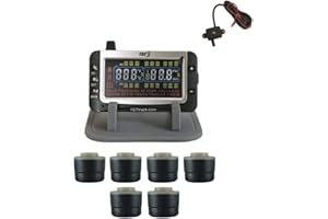 TST TRUCK SYSTEM TECHNOLOGIES TST 507 Tire Pressure Monitoring System with 6 Hybrid Sensors and Color Display for Metal/Rubber Valve Stems by Truck System Technologies, TPMS for RVs, Campers and Trailers