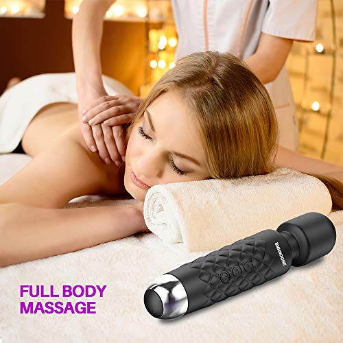 Upgrade Wand Massager,Handheld Cordless Rechargeable Wand Massager with 8 Powerful Speeds and 20 Modes,Waterproof Handheld Personal Powerful Wand Massager for Back Neck Shoulder Legs - Thumbnail 4