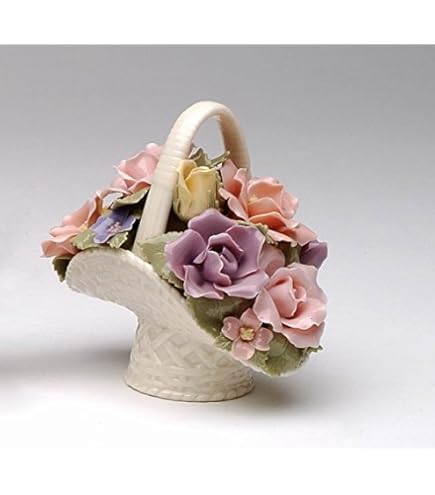Porcelain Flower フローラルバスケット Amazon.com: Cosmos 80089 Fine Porcelain Flower Basket