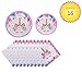 Unicorn Paper Plates and Napkins - Daughters Girls Birthday Party Decorations Unicorn Themed Birthday Party Supplies for Girls Unicorn Party and Baby Shower Decoration, Serves 16 Guests