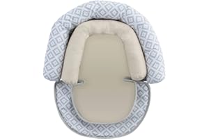 AIPINQI Baby Head Support for Car Seats, 2-in-1 Infant CarSeat headrest Insert Cushion Soft Head Support Pillow Cushion for Strollers Swings,Gray