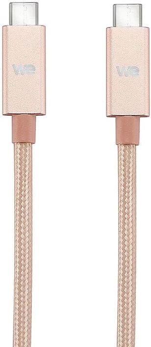 We Connect USB-C USB-C Cable Male/Male 2 m Nylon Rose Gold - Image 3