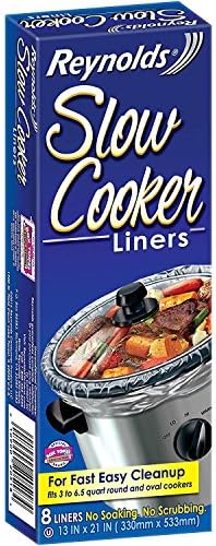 Reynolds Slow Cooker Liners 1 Pack (8 Liners Total). Plus Bonus 1 Multi-Purpose Cleaning Cloth (Color may vary).