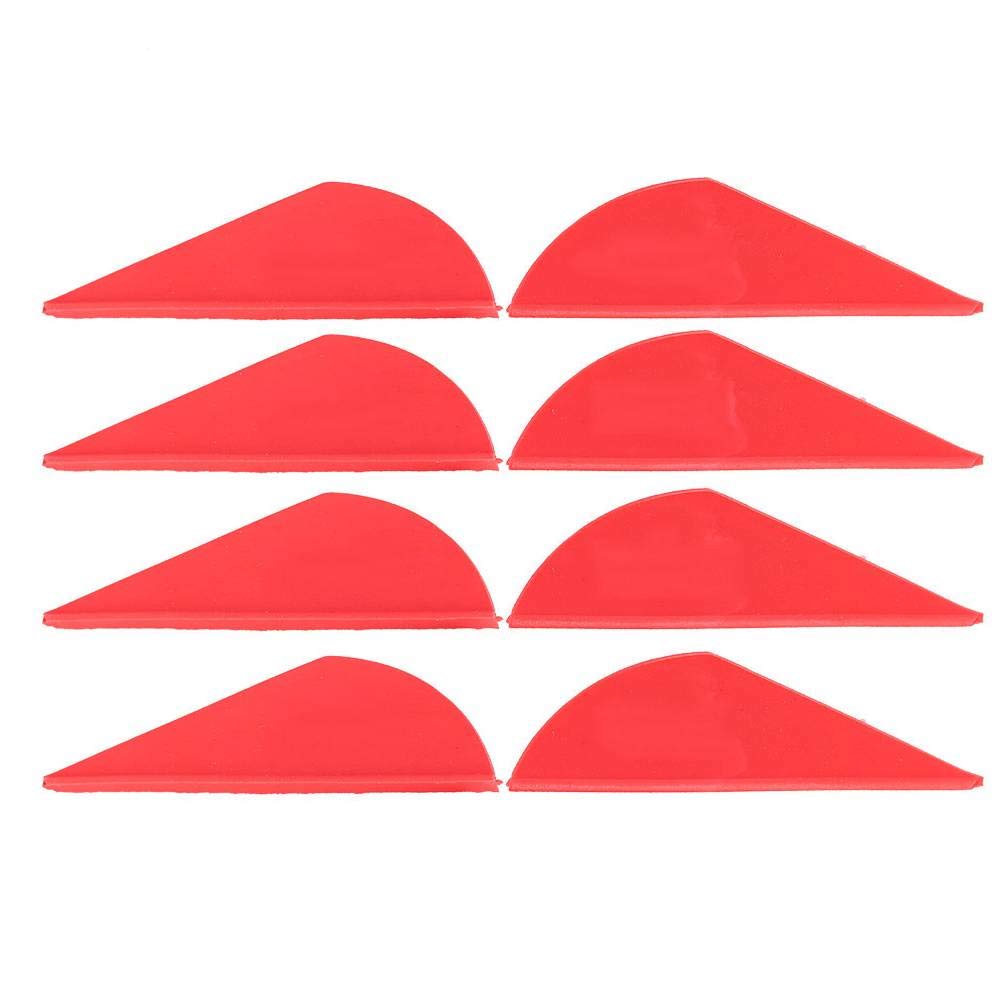 Zer one Archery Arrow Feather, 36pcs Archery Arrow Fletches Rubber Fletching Feathers DIY Accessory for Compound Bow(Red)