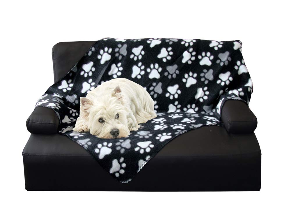 Nobbys "Pippa" Premium Fleece Pet Blanket, Black, 100 x 150 cm