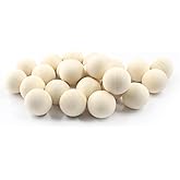 Uenhoy 50 Pcs Wooden Round Ball 1 Inch Unfinished Natural Wood Balls Wooden Spheres for Crafts and DIY Projects
