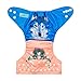 ALVABABY Cloth Diaper One Size Adjustable Reuseable Washable Nappy One Pack with 2 Inserts YD130