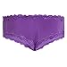FEESHOW Men's Lace Bikini Briefs Sissy Pouch Underwear Hipster Crossdress Panties Purple Medium (Waistline 29.0-34.0