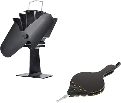 Fenteer Wood Fireplace Bellows Campfire Bbq Bellow 2 Blade Stove