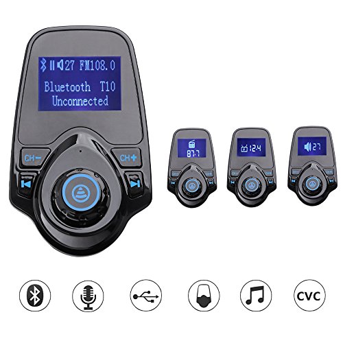 KingTo Bluetooth FM Transmitter for Car,Wireless Radio Adapter Hands-free Phone MP3 Support Micro SD Card car styling