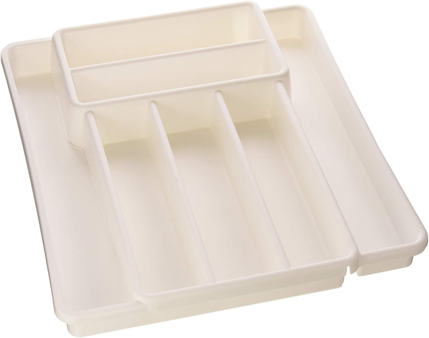 Rotho, Domino, Cutlery tray with 7 compartments, Plastic (PP) BPA-free, white, 39,7 x 34,1 x 5,1 cm