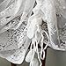 DOKOT White Lace Sheer Balloon Curtains Roman Embroidered Tie Up Ruffle Valance