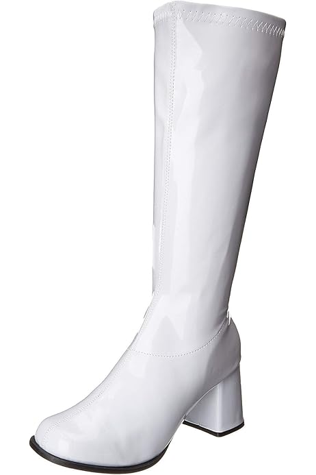 white zip boots