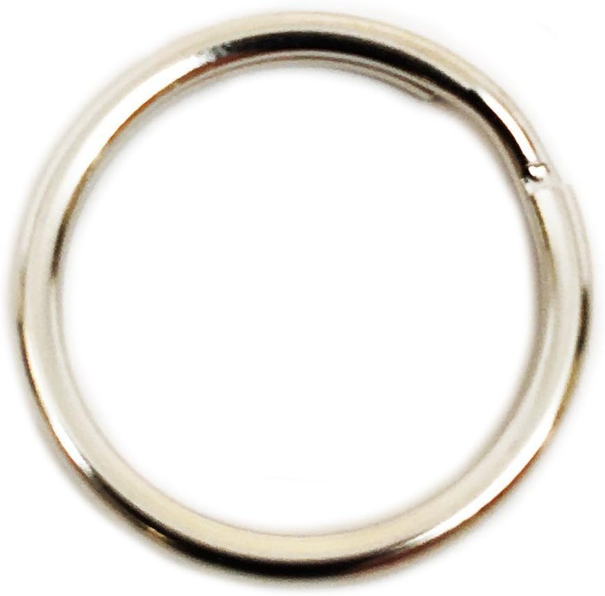 Rita Bean Dog Tag Split Ring Connectors 12MM - Nickel (Quantity 50)