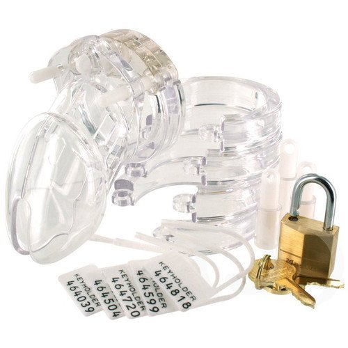 King cn 6000 3 1/4" male chastity cage device - clear