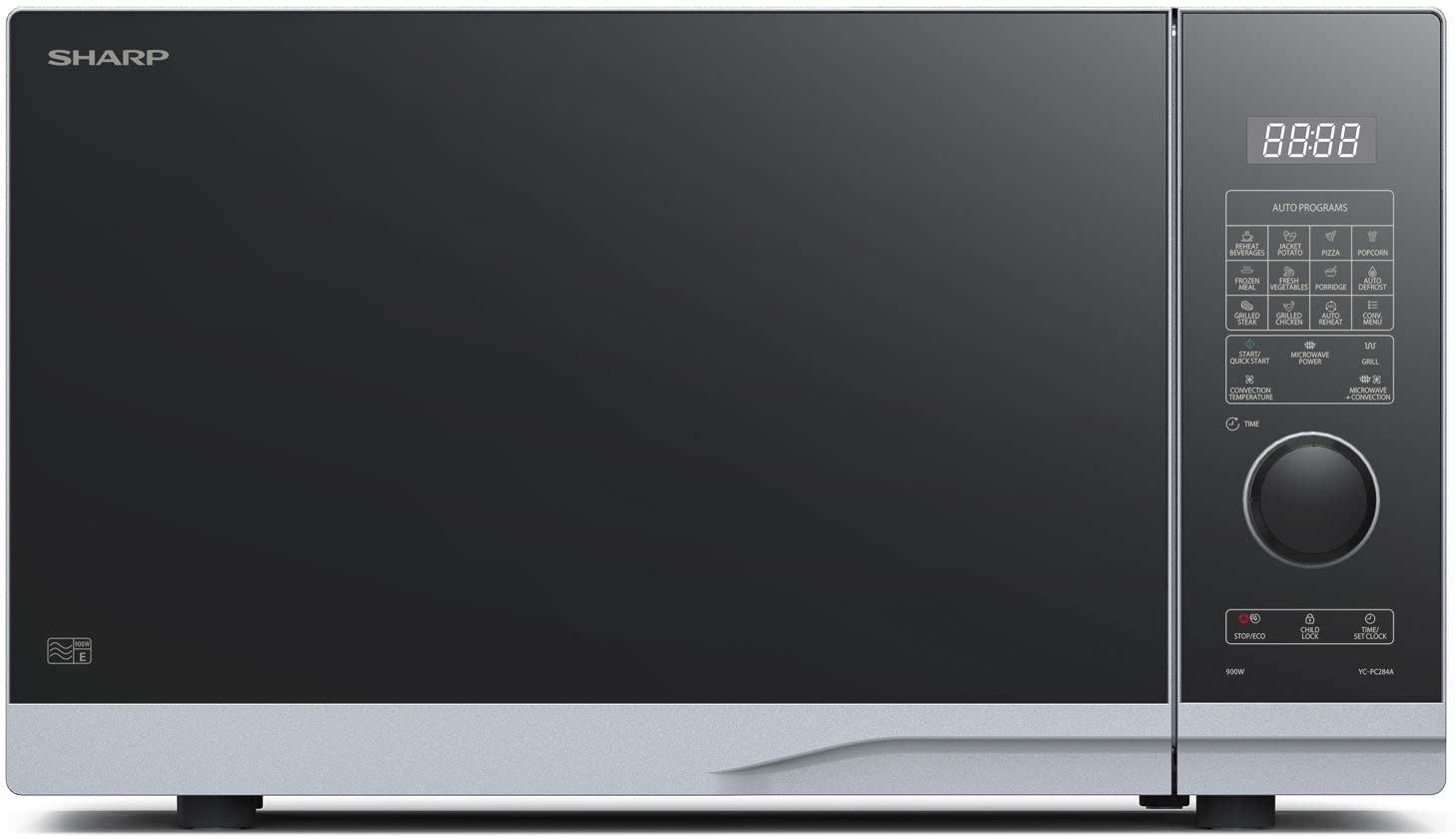 SHARP-YC-PC284AE-S-Microondas-conveccion-con-grill-y-aire-caliente-900-W-28-L-10-niveles-de-potencia-funcion-eco