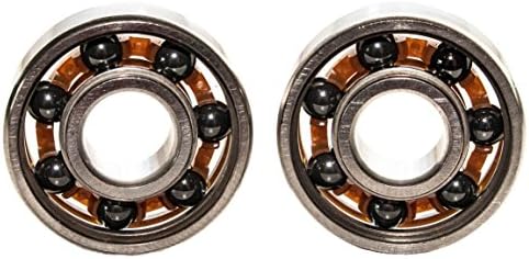 608 Hybrid Ceramic Skate Bearing Silicon Nitride Si3N4 8x22x7mm 2 Pack Ball Bearings - Perfect for Fidget Spinner Toy or Industrial Application