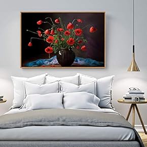 Floating Framed Canvas Wall Art for Living Room, Bedroom Still Life Canvas Prints for Home Decoration Ready to Hang - 16x24 inches