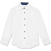 Isaac Mizrahi Boy's Long Sleeve Houndstooth Pattern Button Down Shirt