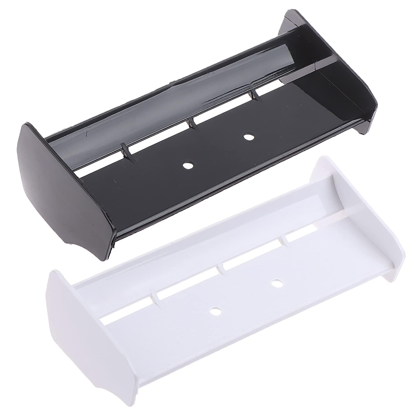 KINGCOO 2Pack 1:10 Scale RC Plastic Rear Spoiler Tail Wing for 1/10 Scale RC Racing Car Off-Road Buggy Short-Course Truck Accessories Spare Parts (Black White)