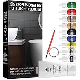 Tile Repair Kit Stone Repair Kit - Porcelain Repair Kit for Cracked Stone, Crack Chip Ceramic Floor - Tile Gap Filler & Repair Tile Paint - Granite Filler Repair Kit & Laminate Floor Scratch Remover