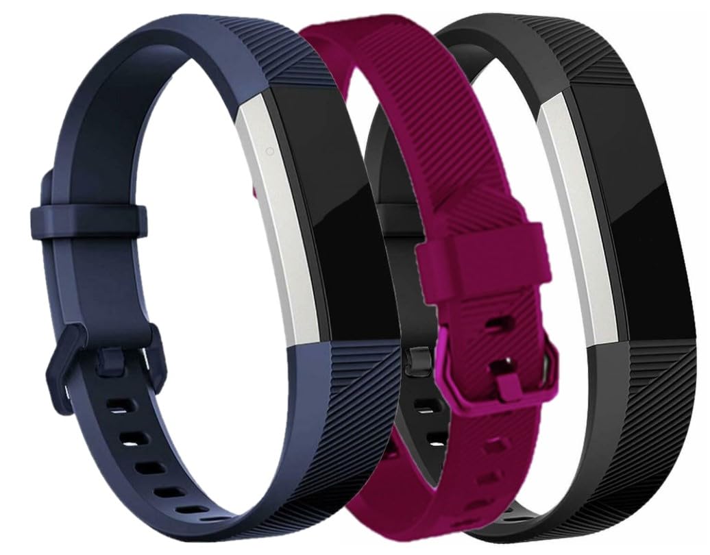 Panda Bobo Strap Compatible with Fitbit Alta HR/Alta/Ace Replacement Silicone Strap Sports Band (Small, Pack A - 3 Straps)