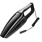 QISHENG-5 in 1 Wet/Dry Handheld Corded Car Vacuum Cleaner, 12V DC with Set of Cleaning Sets, Strong Suction & Lightweight. (B