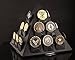 STRATCOIN Pyramid Shaped Rotatable Military Challenge Coin & Poker/Casino Chip Display (BLACK)