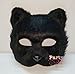 RANDER Halloween Animal vizard Mask glyptostrobus Men and Women Half Face Props Short Hair Cute Fox (Black)