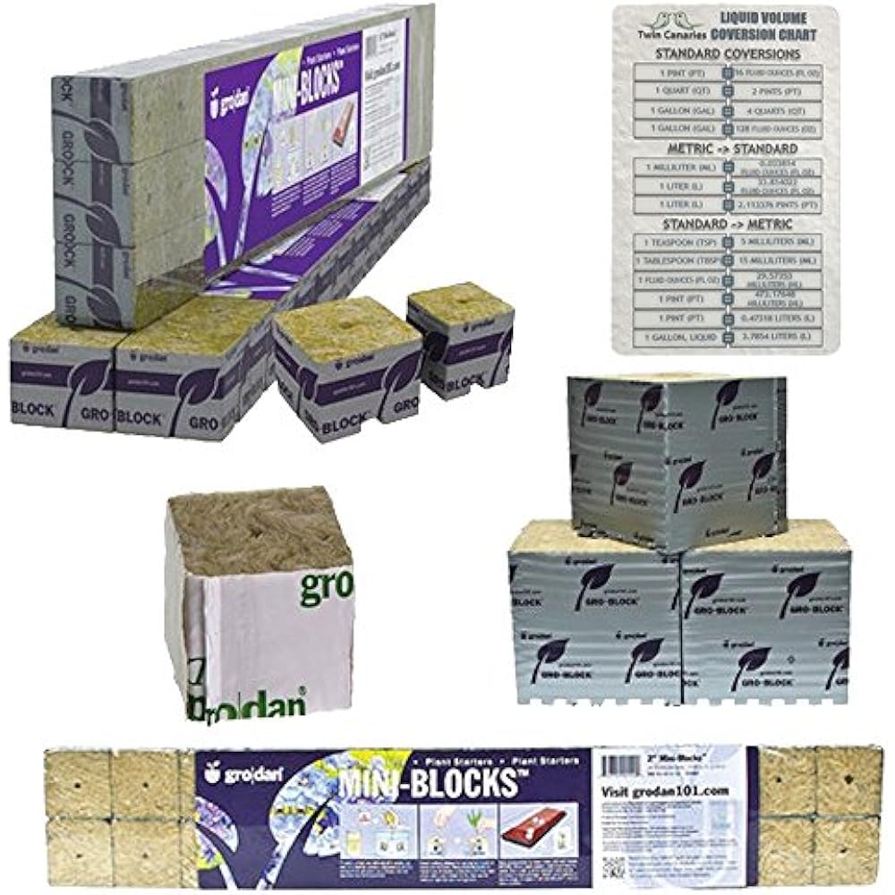 Grodan 2 X 2 X 2 Mini Blocks Grow Media Rockwool Stonewool Cube