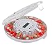 GMS 28 Day Automatic Pill Dispenser - 2Trays - Clear Lid w/ 6 Daily Alarms with 2 Trays, 2 Keys 2 sets of Dosage Rings