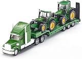 SIKU 1837 Low Loader with 2 John Deere Tractors 1:87 Metal Plastic view 4