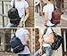 YiYiNoe Leather Chest Bag Multipurpose Daypacks Sling Shoulder Unbalance Backpack,10L Large Capacity,Crossbady Bag for Men Brown